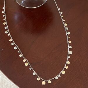 LOFT Multi Metal Disc Necklace